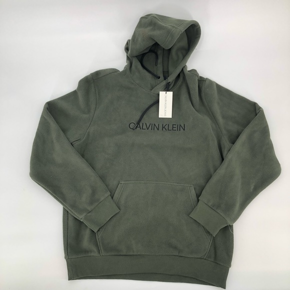 Calvin Klein Other - NEW! Calvin Klein Mens Logo Polar Fleece Popover Hoodie Sweatshirt - Large